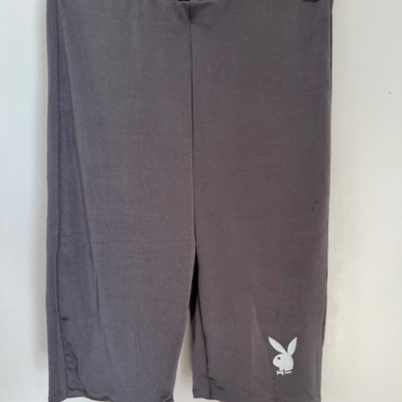 NWOT | Playboy x Missguided Lifestyle Soft Touch Biker Shorts|Size 4|Charcoal - Picture 6 of 7